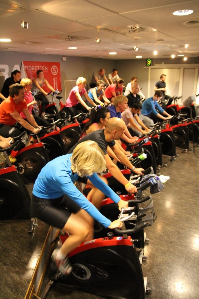 Deltagere på spinningtime