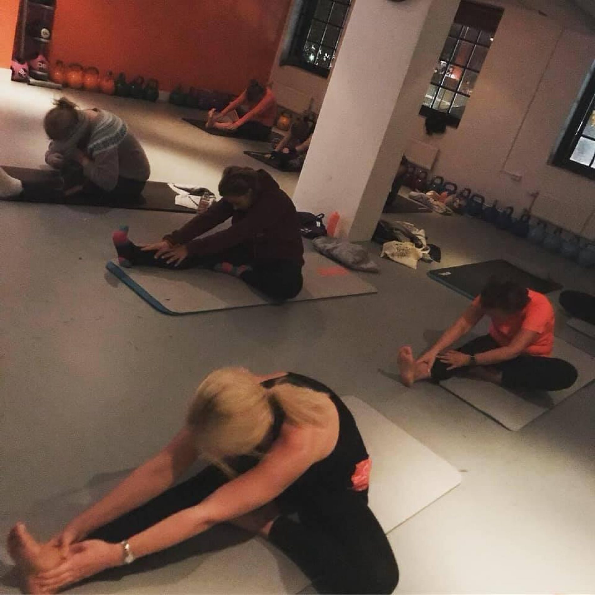 Deltagere på yoga